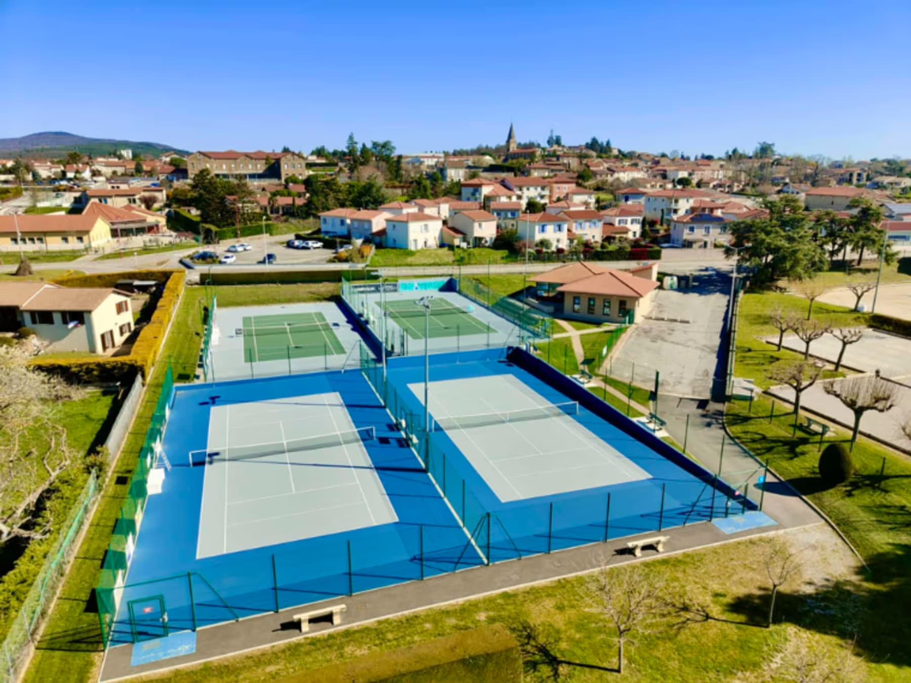 Vue aérienne du complexe sportif